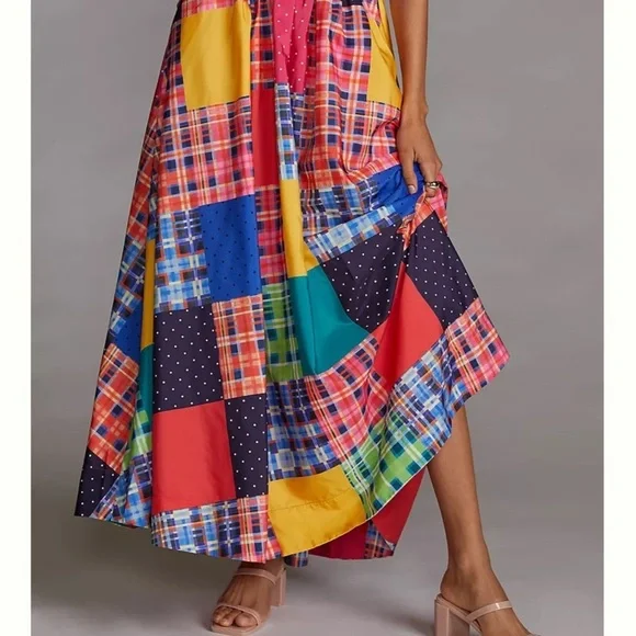 Anthropologie Maeve patchwork Aline skirt new with tags small - Picture 2 of 5